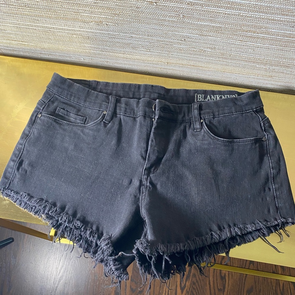 Blank NYC Black Denim Cutoff Shorts